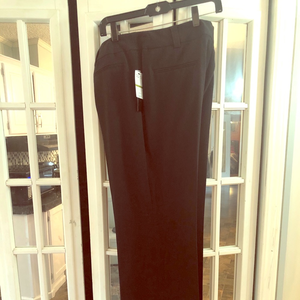 Navy plaid dress slacks